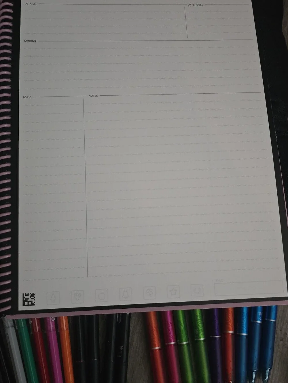 Ultimate Rocketbook Fusion Plus Set - Rose Pink Notebook + 20+ FriXion Pens Etc